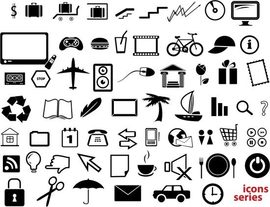 550x422 Simple Icons Vector Free Download