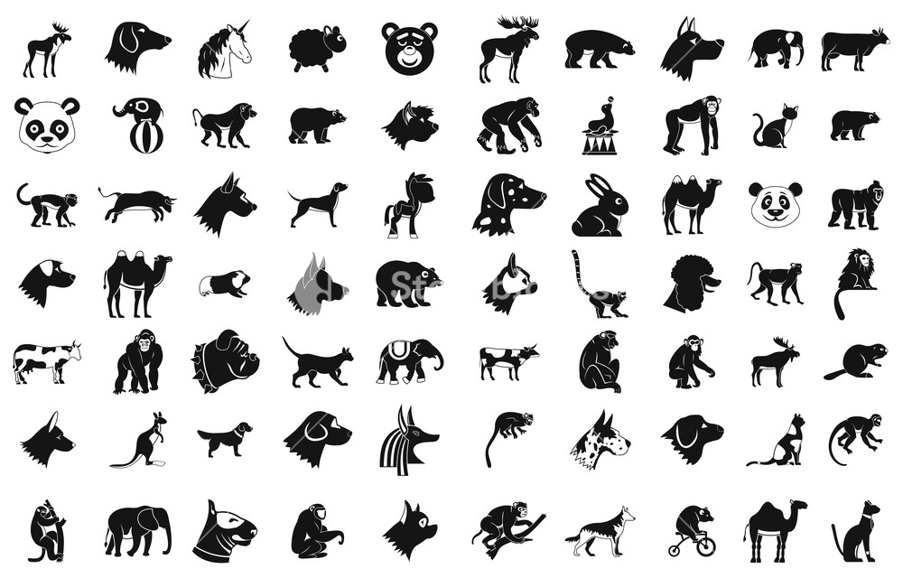 1000x640 Animals Icon Set Simple Set Of Animals Vector Icons For Web