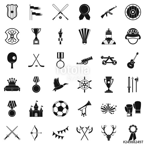 500x500 Trophy Icons Set Simple Style Of Trophy Vector Icons For Web