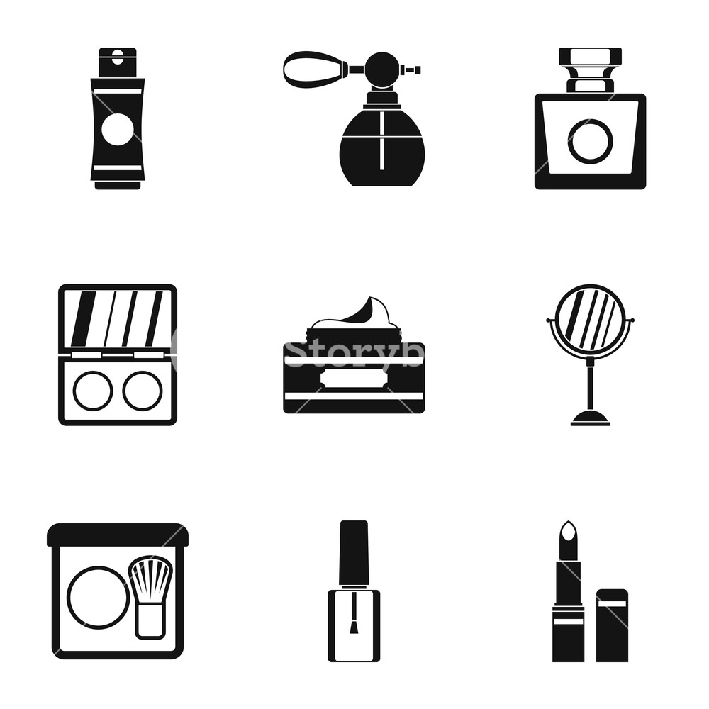 1000x1000 Beauty Icons Set Simple Illustration Of Beauty Vector Icons