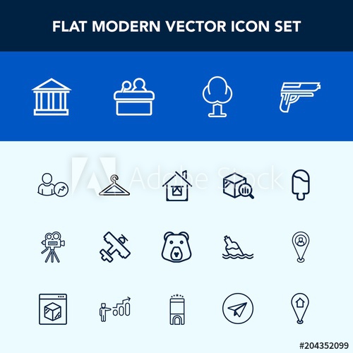 500x500 Modern, Simple Vector Icon Set With Wild, Europe, Greece, Shop