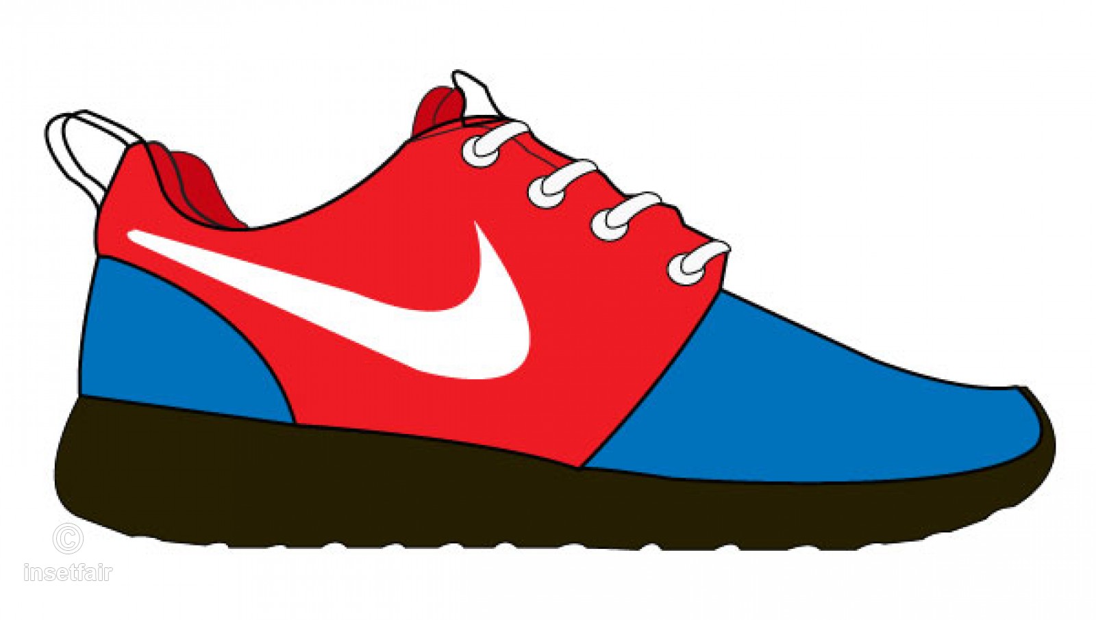 1600x906 Nike Sports Shoe Simple Vector Clipart