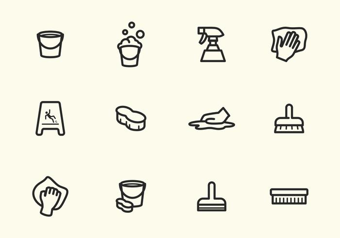700x490 Simple Vector Stroke Cleaning Icons
