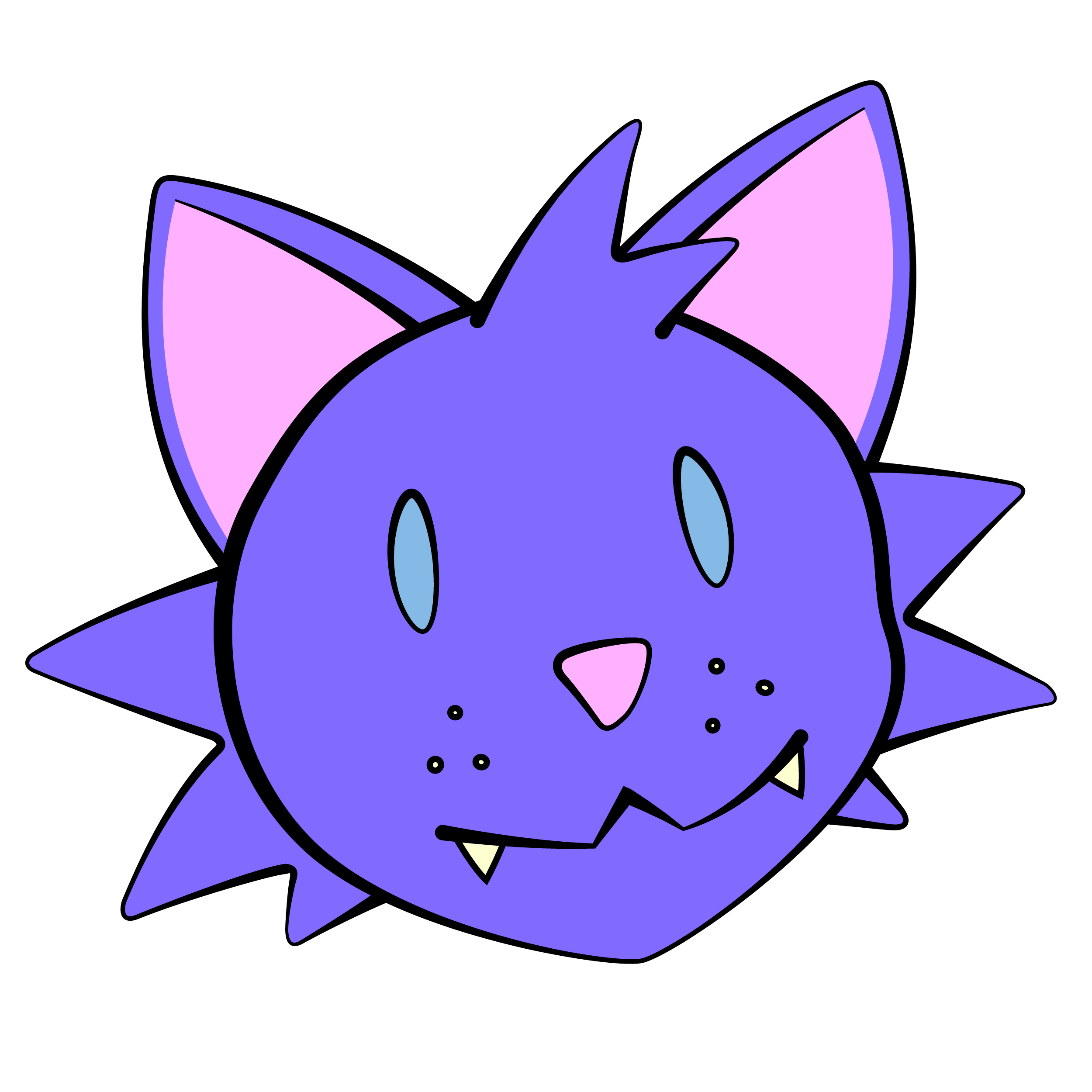 2500x2500 Cute Kitty Head Simple Vector Illustration Of A Cute Kitty Head