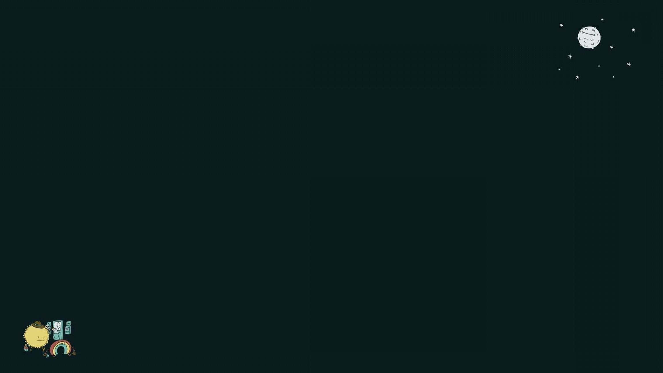 2304x1296 Moon Funny Images Simple Vector Hd Free Background Images Rainbows