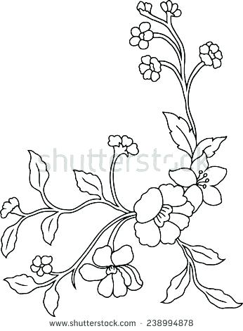 346x470 Vine Flowers Vector Simple
