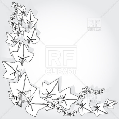 400x400 Corner With Simple Vine Vector Image Of Plants And Animals