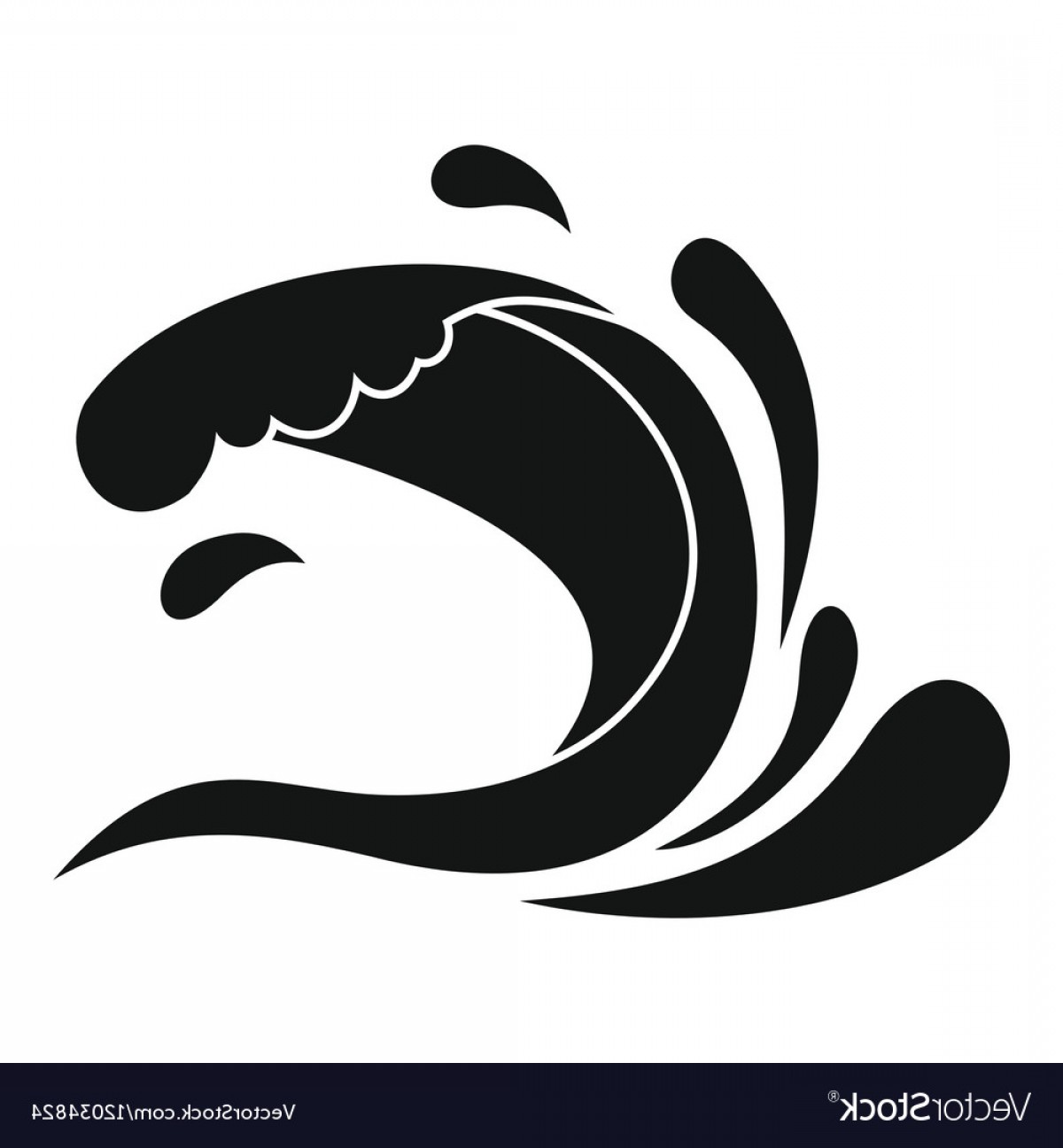 1200x1296 Water Wave Splash Icon Simple Style Vector Soidergi
