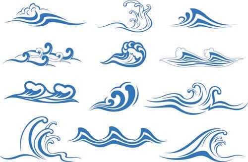 500x327 Water Waves Vector Free Vector Download