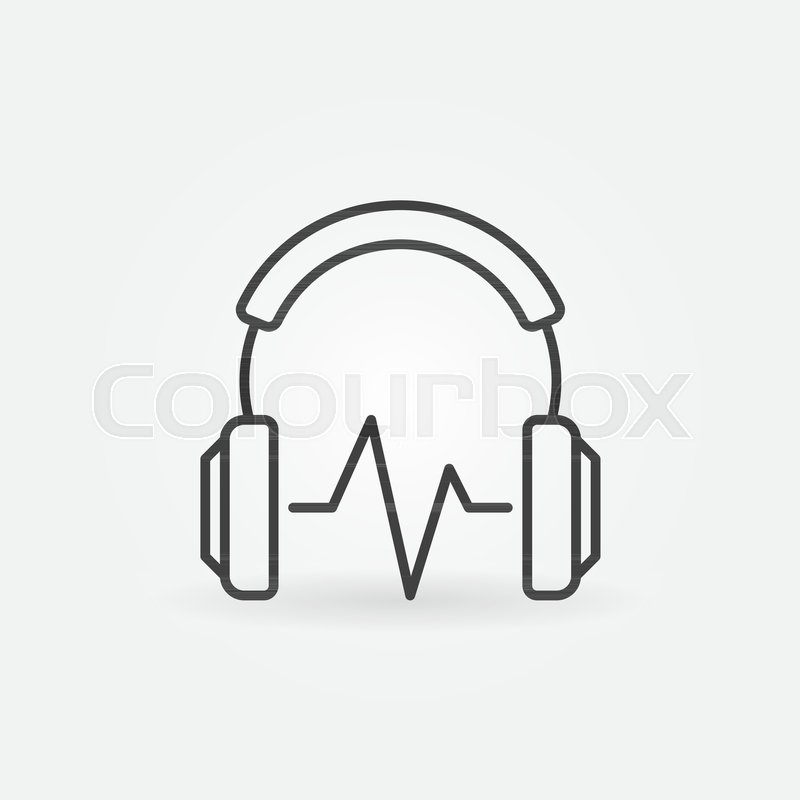 800x800 Headphone With Sound Wave Vector Stock Vector Colourbox