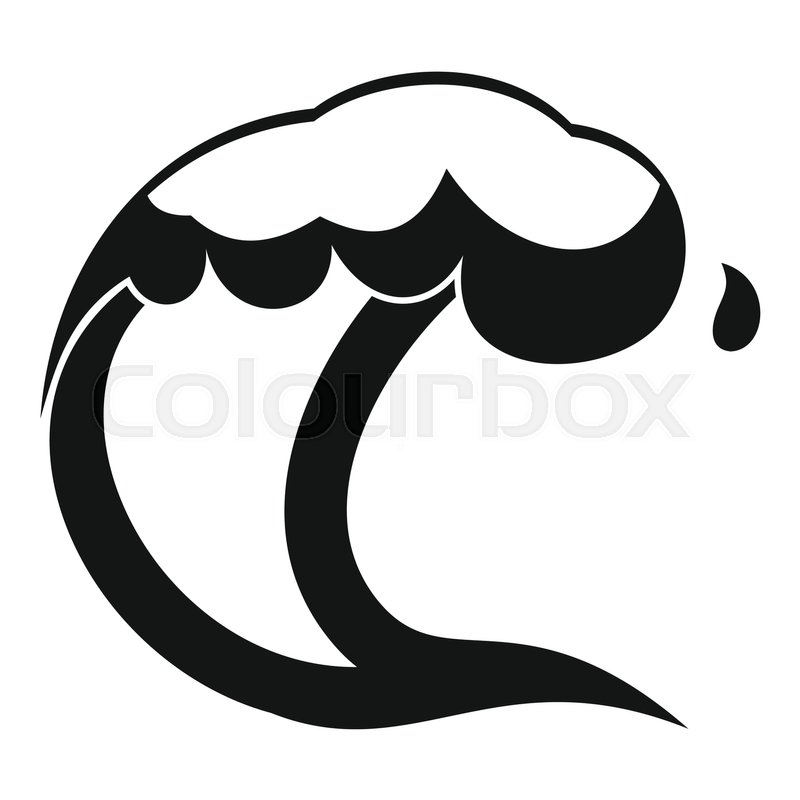 800x800 Ocean Or Sea Wave Icon Simple Stock Vector Colourbox
