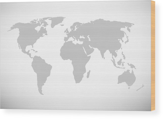 643x469 Simple World Map Vector Illustration Wood Print
