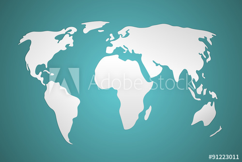 Simplified World Map Vector at Vectorified.com | Collection of ...