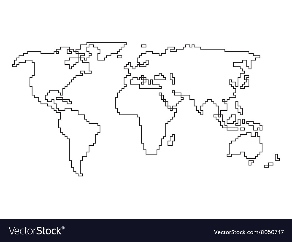 simplified world map vector at vectorifiedcom