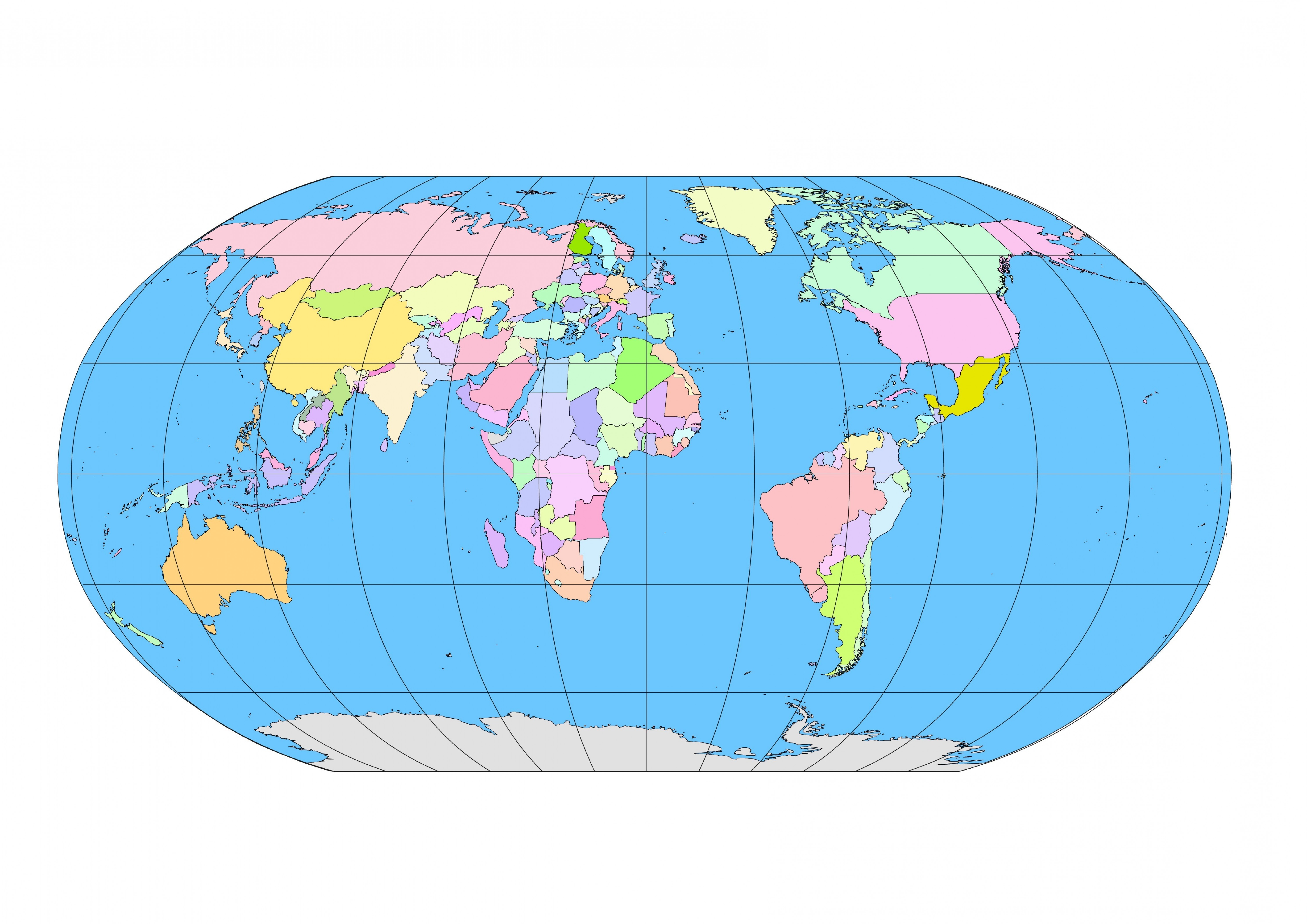 Simplified World Map Vector At Collection Of