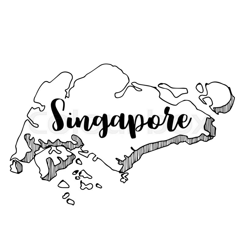 Singapore Map Outline Vector At Vectorified Com Collection Of   Singapore Map Outline Vector 10 