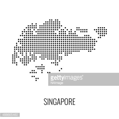 416x416 Singapore Dotted Map,vector Premium Clipart