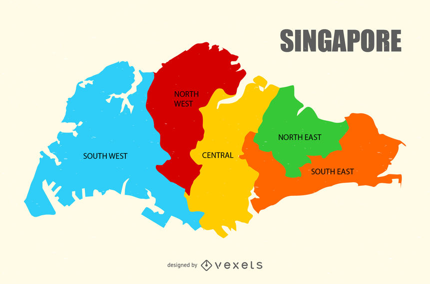 Singapore Map Outline Vector at Vectorified.com | Collection of ...