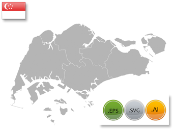 Singapore Map Vector At Vectorified.com | Collection Of Singapore Map ...