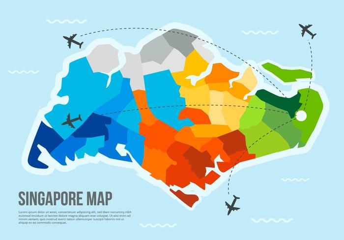 700x490 Singapore Map Free Vector Art