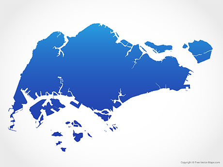 460x345 Vector Maps Of Singapore Free Vector Maps