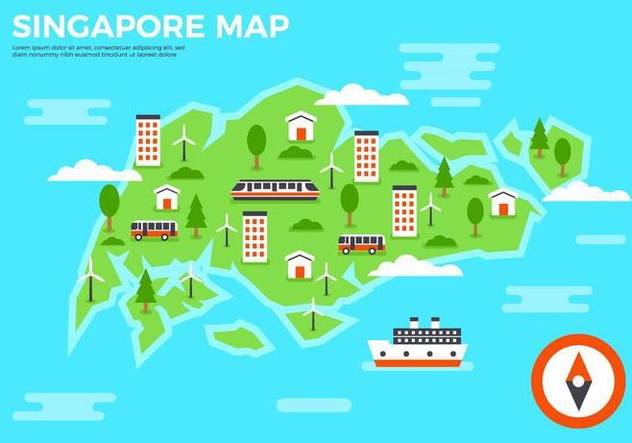 632x443 Free Flat Singapore Map Vector Free Vector Download Cannypic