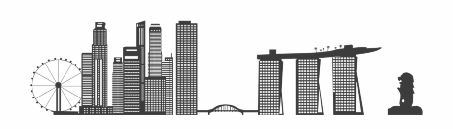 920x262 Singapore Skyline Png