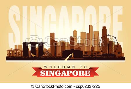450x306 Singapore City Skyline Vector Silhouette Illustration