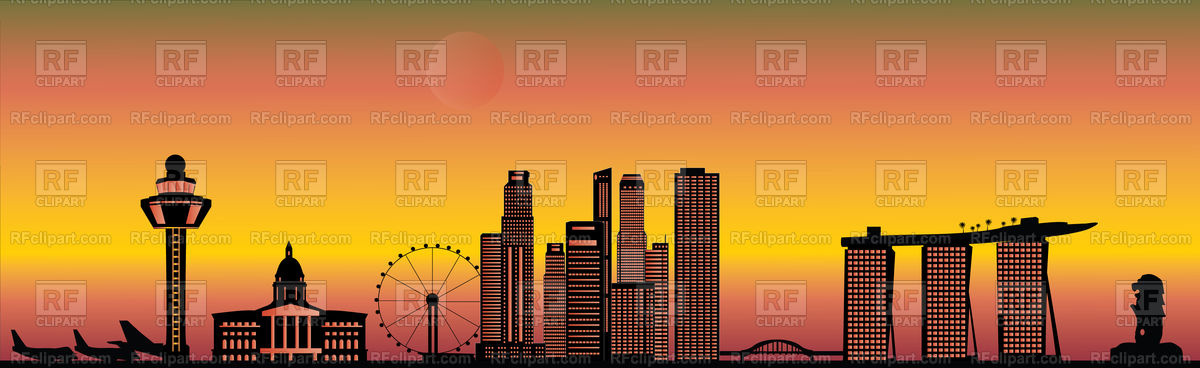 1200x368 Singapore Skyline