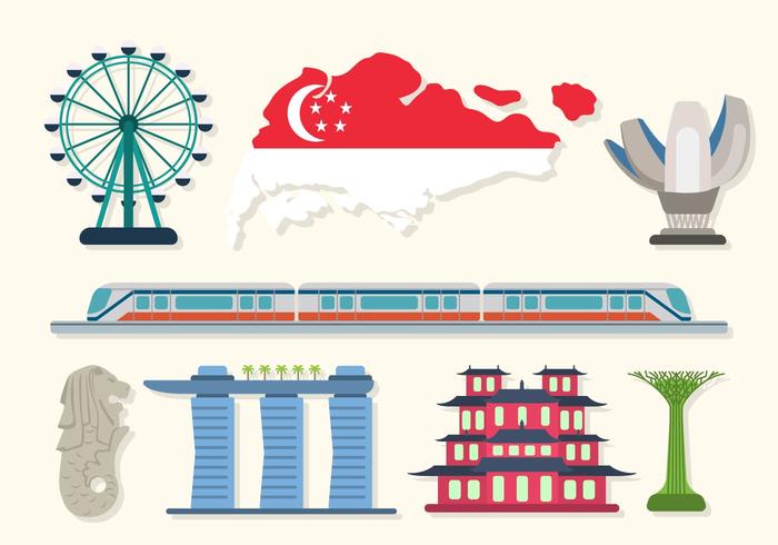700x490 Flat Singapore Vectors