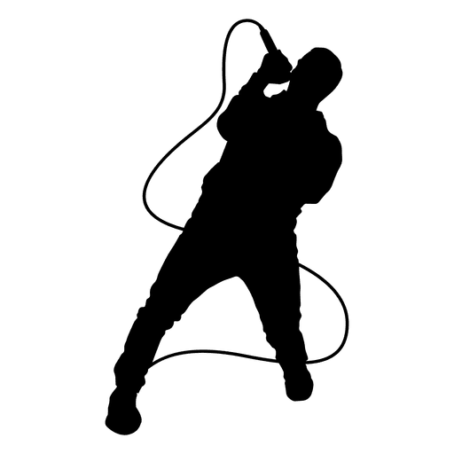 512x512 Singer Singing Silhouette