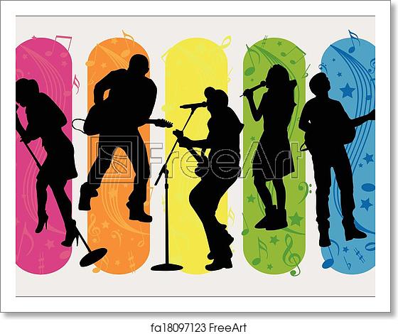 Singer Silhouette Vector Free At Vectorified.com 