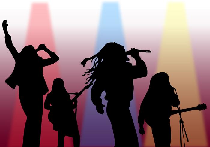 700x490 Silhouette Singer On Stage Vector