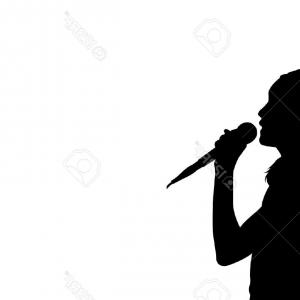 300x300 Woman Singing Silhouette Set Vector Boozeworthy