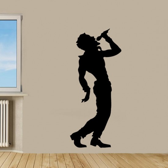 550x550 Fantaboy Singer Silhouette Vector Free Wall Decal Sticker