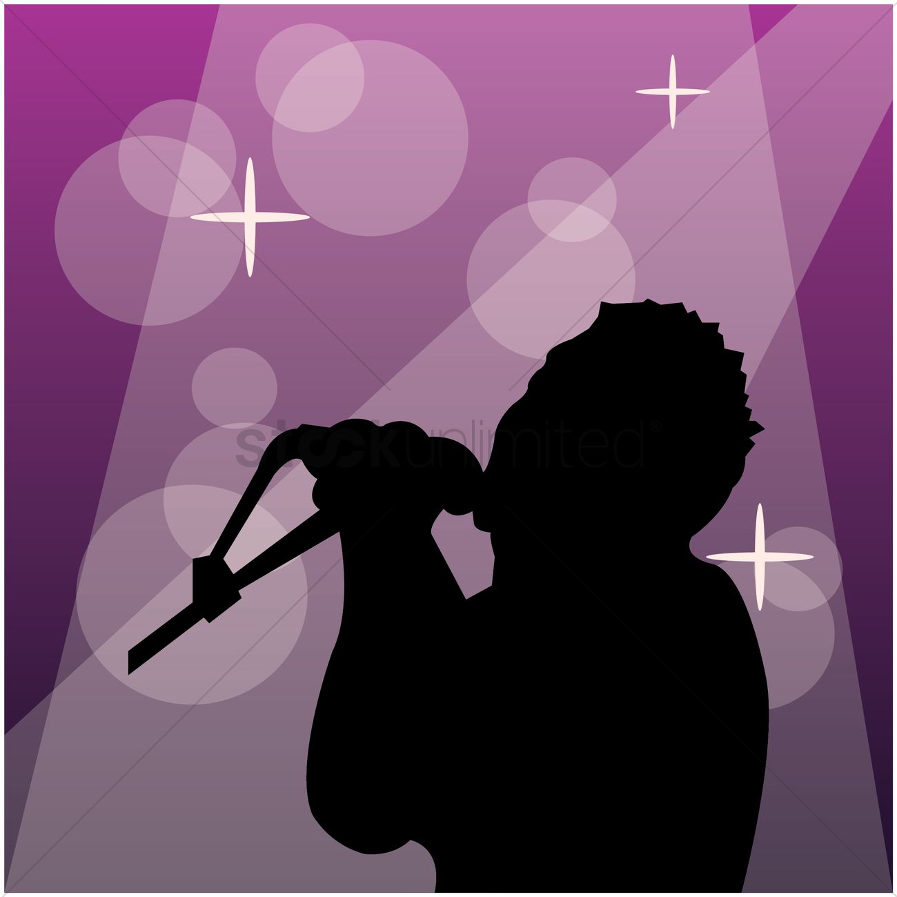 1300x1300 Silhouette Of A Singer Vector Image