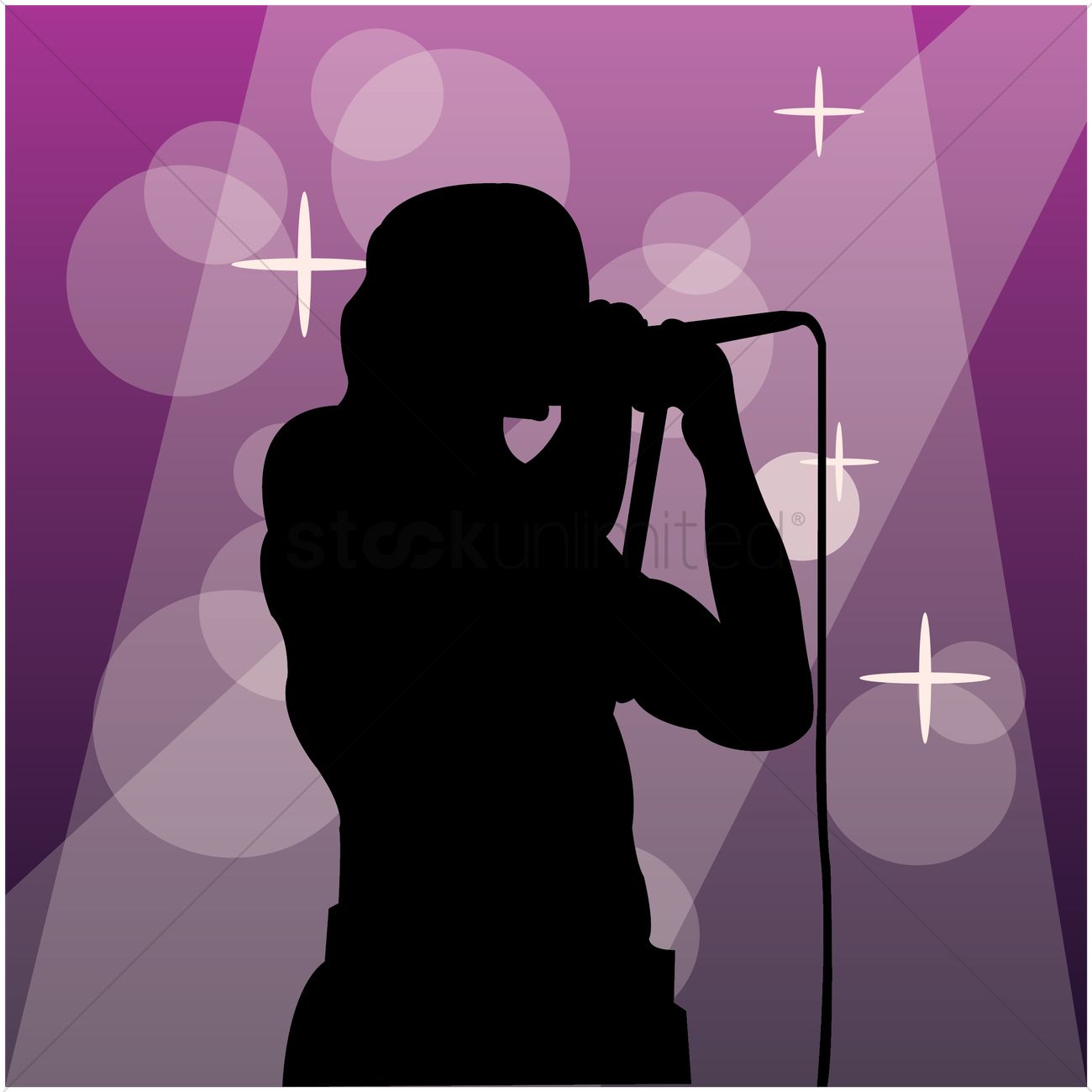 1300x1300 Silhouette Of A Singer Vector Image