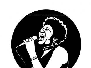 310x233 Black Female Singer Vector Image Free Vectors Ui Download