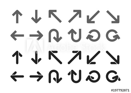Single Direction Arrow Icon Set 500x357 Single Direction Arrow Icon Set