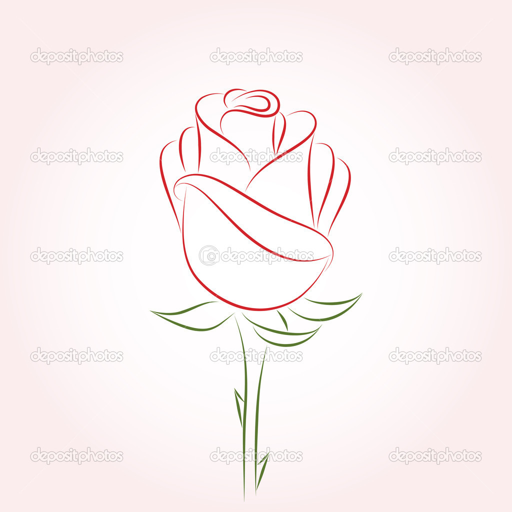 Single Rose Vector