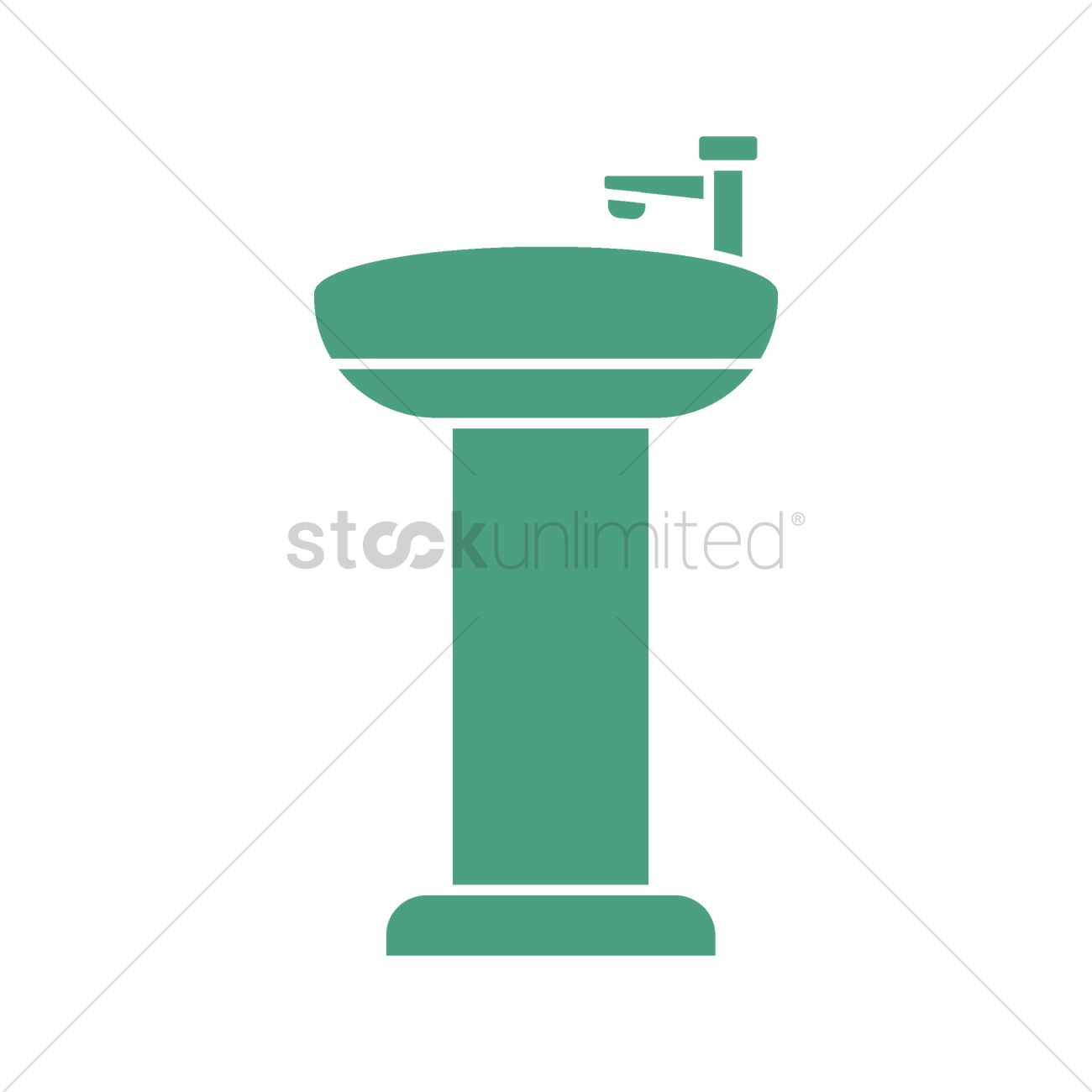 Sink Vector Image 1300x1300 Sink Vector Image