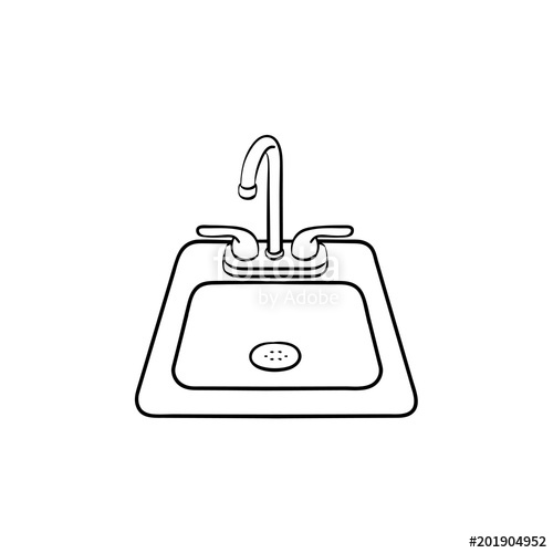 Toilet Sink Hand Drawn Outline Doodle Icon Sink Vector Sketch 500x500 Toilet Sink Hand Drawn Outline Doodle Icon Sink Vector Sketch