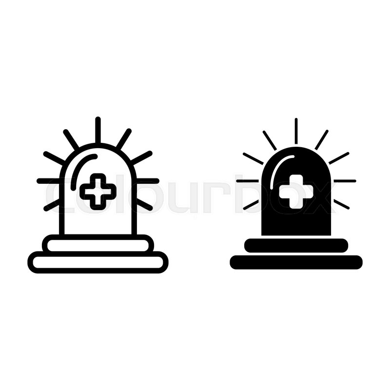 Siren With Cross Line And Glyph Icon Stock Vector Colourbox 800x800 Siren With Cross Line And Glyph Icon Stock Vector Colourbox