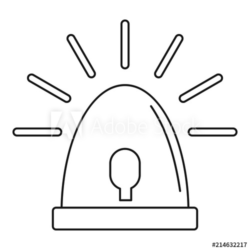 500x500 Light Sirena Icon Outline Illustration Of Light Sirena Vector