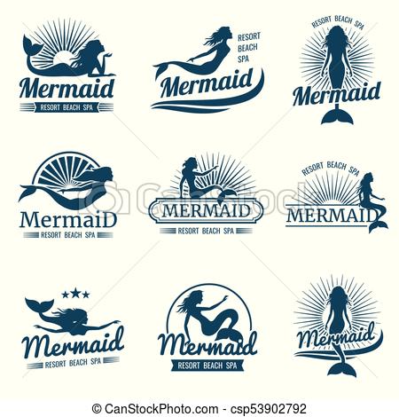 450x470 Logotipos, Silueta, Estilizado, Vector, Sirena