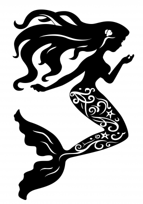 286x408 Mermaid Silhouette Free Vector Sirena Mermaid Silueta De
