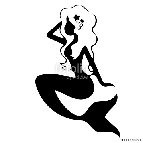 500x500 Sirena Silhouette Stock Image And Royalty Free Vector