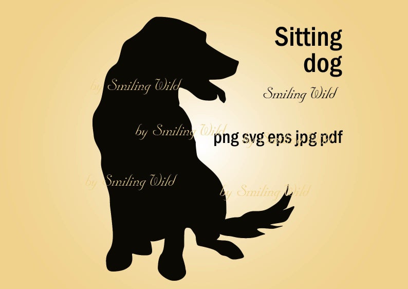 Sitting Dog Silhouette Clipart Vector Graphic Printable Etsy 794x562 Sitting Dog Silhouette Clipart Vector Graphic Printable Etsy