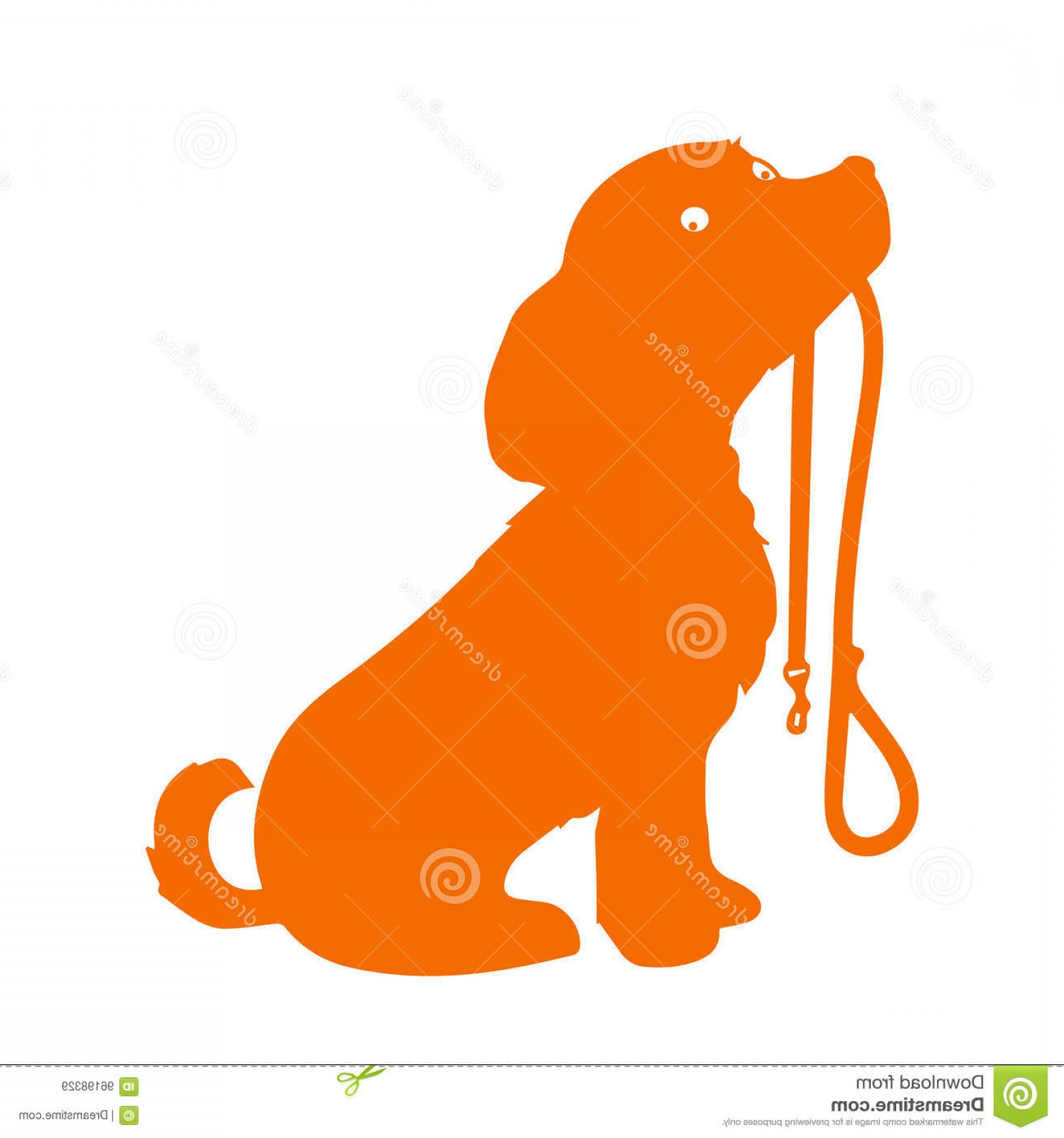 Stock Illustration Silhouette Sitting Dog Holding S Leash Its 1560x1668 Stock Illustration Silhouette Sitting Dog Holding S Leash Its