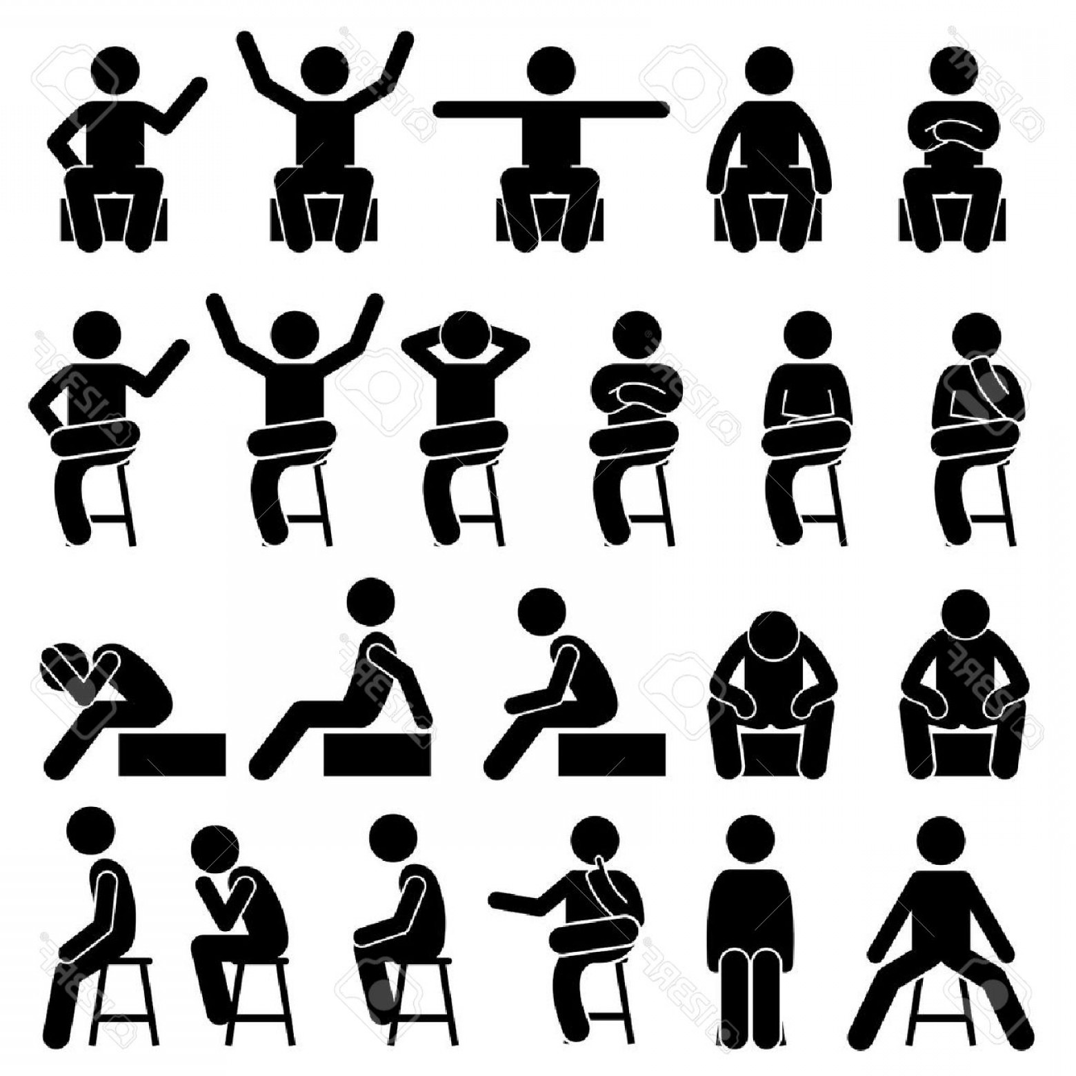 Sitting Person Vector at Vectorified.com | Collection of Sitting Person ...